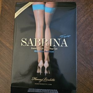 Honey Birdette Sabrina Turquoise Stockings/Tights